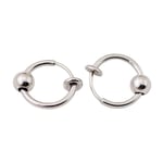 2-pack Silver Clip-on Näsring Fake Piercing Näsa Septum silver