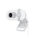 Logitech Brio 100 Full HD Webcam for Meetings and Streaming, Auto-Light Balance, Built-In Mic, Privacy Shutter, USB-A, for Microsoft Teams, Google Meet, Zoom and More - White
