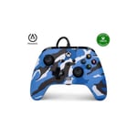 Manette filaire améliorée pour Xbox Series X S PowerA Camouflage bleu Camouflage Bleu