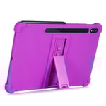 Samsung Galaxy Tab S7 Plus 12.4" Skal med Stativfunktion - Silikon - Lila