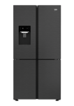 Beko 569L Quad Door Fridge Freezer With Ice & Water Dark Stainless