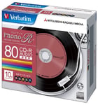 X10 Verbatim JAPAN Blank Music CDR Discs 80min 24x CD-R MUR80PHS10V1 Color Mix
