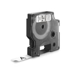 Etiketter Dymo D1  svart/grön 19 mm x 7 m