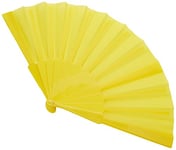 eBuyGB Folding Handheld Pretty Hand Fan Wedding Party Accessory Pocket Sized Fan For Wedding Gift, Party Favors, DIY Decoration, Summer Holidays, Home Décor, Yellow