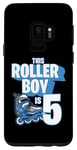 Coque pour Galaxy S9 Rollerblading Patin à roulettes pour enfant 5 ans Bleu