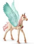 Schleich Bayala Decorated Unicorn Pegasus Foal Toy Figure