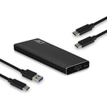 ACT Boîtier SSD M.2 SATA et NVMe en Aluminium, USB C 3.2 Gen 2, taux de Transfert 10 Gbps, M-Key/B+M-Key, M2 Boîtier SSD Externe pour Taille 2230/2242/2260/2280 - AC1605