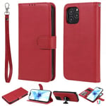 iPhone 12/iPhone 12 Pro Fodral med Löstagbart Skal KT Leather Series-3 Röd