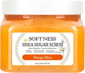 Softness Exotic Mango Bliss: Shea Sugar Body Scrub with Irresistible Scent and L