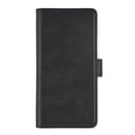 Essentials Samsung Galaxy A56 PU wallet, detachable, 3 cards, black
