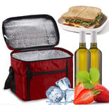 Cooler Bag, Sinwind Lunch Bag 10L Portable, Cool Bag Box Soft-Sided Cooling Bag for Picnic/Camping/BBQ/Shopping Family Outdoor Activities, Red