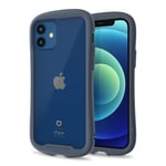 iFace Reflection Series Clear Case for iPhone 12 Pro/iPhone 12 (6.1") – Cute Dual Layer [TPU + 9H Tempered Glass] Shockproof Protective Cover [Drop Tested] [Wireless Charging Compatible] - Navy