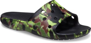 Crocs Mens Sandals Mules Flip Flops Spray Camo Slip On black UK Size