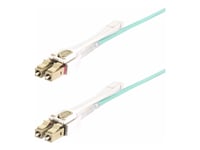 Startech.Com 5M (15Ft) Lc To Lc (Upc) Om4 Multimode Fiber Optic Cable W/Push Pull Tabs, 50/125Μm, 100G Networks, Bend Insensitive, Low Insertion Loss - Lszh Fiber Patch Cord (450Fblclc5pp) - Patch-Kabel - Lc/Upc-Multiläge (Hane) Till Lc/Upc-Multiläg