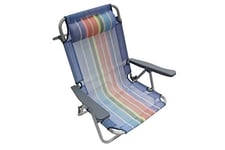 Homecall Chaise de plage pliable à dossier réglable (Arc-en-ciel)