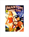 Wee Blue Coo Vintage Magazine Cover Phantom Detective Murder Crime Wall Art Print