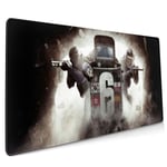 Large Gaming Rainbow Six Siege Mouse Pad Extended Non-Slip Mouse Mat Anime Mousepad for Keyboard Laptops 15.8 × 35.5in