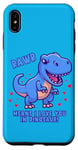 iPhone XS Max Rawr Means I Love You In Dinosaur with Big Blue Dinosaur Case