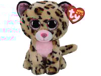 Ty Ty Beanie Boos Livvie- Brun-Rosa Leopard 15Cm 36367