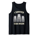 Survived Cicada Invasion Insect Bug Infestation Cicadas Tank Top