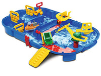 AquaPlay - LockBox 8700001516 Piscine Aquatique comme Valise de Transport avec 27 pièces, kit de Jeu Comprenant 1 Hippo Wilma, Voiture amphibie et Bateau conteneur, pour Enfants à partir de 3 Ans,