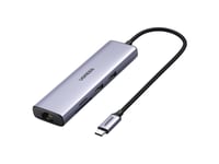 Ugreen 60515, Ledningsført, Usb 3.2 Gen 1 (3.1 Gen 1) Type-C, 100 W, 10,100,1000 Mbit/S, Grå, Sd