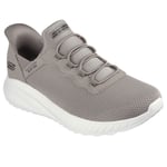 Skechers Women's Bobs Sport Squad Chaos Slip-Ins Taupe Low Top Sneaker Shoes