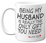 Stuff4 Valentines Mugs for Him - Being My Husband Mug - Valentine's Day Husband Gift from Wife, Perfect for Birthday Anniversary Christmas, 11oz Ceramic Dishwasher Safe Coffee Cup - Made in The UK