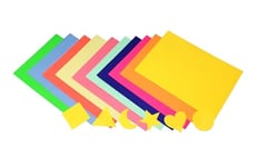 Bright Ideas Gummed Activity Paper Shapes, 300 Shapes Assorted Shapes and Sizes 80gsm Stationery Paper and Cardstock for Arts, Ideal for Schools, Office Home Crafting and Kids Scrapbooking