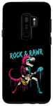 Coque pour Galaxy S9+ Rock & Rawr T-Rex – Jeu de mots drôle Rock 'n Roll Dinosaure Rockstar