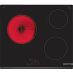 Bosch - Plaque de Cuisson Vitrocéramique 3 Foyers TouchSelect - Noir