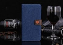 Plånboksfodral CaseBuddy Denim Wallet Case, läder/tyg, iPhone 6/6S Plus - Denim/Brun
