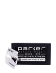 Parker Premium Platinum Double Edge Blades - 100 Ct Beauty Men Shaving Products Silver Parker