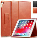 KAVAJ Case Leather Cover"Berlin" works with Apple iPad Air 3 2019 & iPad Pro 10.5" Cognac-Brown Genuine Cowhide Leather with Built-in Stand Auto Wake/Sleep Function. Slim Fit Smart Folio Covers