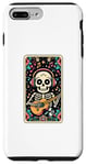 Coque pour iPhone 7 Plus/8 Plus The Guitar Player Musicien Tarot Carte Halloween Squelette