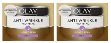 2 x Olay Anti-Wrinkle Pro Vital Night Cream (2 x 50ml)