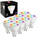 Ajax Online Smart Zigbee Pro GU10 LED RGBCW Spotlight Bulbs - Works with Philips Hue* SmartThings, Alexa & Google Home (Hub Required) Choose up to 16 Million Colours, 300 Lumens (Pack of 8-30° Beam)