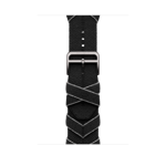 Apple Watch Hermès – Bridon Simple Tour i Noir/Gris, 46 mm