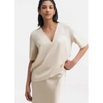 Yoli v-neck silk blouse, XS, CREAM