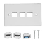 HD Multimedia Interface Ethernet USB Väggplatta 2 Portar HD Multimedia Interface Keystone 1 Port USB 3.0 Väggplatta