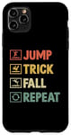 Coque pour iPhone 11 Pro Max Jump Trick Fall Repeat Trampoline Trampoliniste Trampoliniste Trampoline