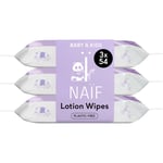 NAÏF Lotion Baby Wipes 3-pack sleeve