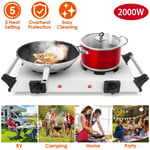 2000w Hot Plate Electric Cooker Double Hob Portable Table Top Hob Kitchen Stove