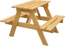 Table Enfant en Bois – Table et Chaise Salon de Jardin 81x60xH50 cm Table Picnic pour l'extérieur ou à l'intérieur.[Q162]