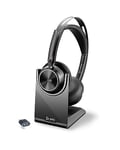 Poly Voyager Focus 2 UC Wireless Headset w/Microphone & Charge Stand - Active Noise Canceling (ANC) - Connect PC/Mac/Mobile via Bluetooth -Works w/Teams (Certified),Zoom