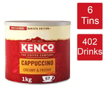 Kenco Cappuccino Creamy & Frothy Instant Coffee Tin 6 x 1kg - 402 Servings