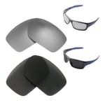Walleva Polarized Titanium and Black Lenses For Oakley Turbine Sunglasses