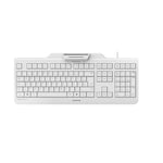 Cherry SECURE BOARD 1.0, Italian Layout, QWERTY Keyboard, Wired Security Keyboard with Integrated Reader for Smart Cards and Cards/Tags with RF/NFC Interface Grey/White
