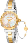 Just Cavalli JC1L332M0075 Curiosa Hvid/Gul guldtonet stål Ø30 mm