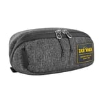 Tatonka Toiletry Bag Square Zip Pouch S (1L) - Hinged Wash Bag with 2 Zip Mesh Pockets PFC/PFAS-Free - 8 x 19 x 7 cm (Black)